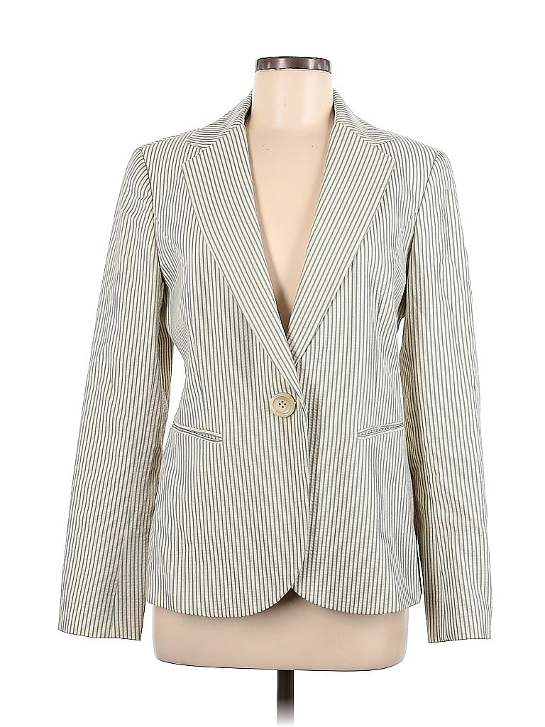 Lafayette 148 New York 100% Cotton Ivory Blazer Size 6 - photo 1