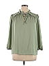 Ann Taylor LOFT Outlet 100% Polyester Green 3/4 Sleeve Blouse Size XL - photo 1