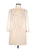 Paraella 100% Polyester Ivory 3/4 Sleeve Blouse Size L - photo 1