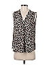Vince Camuto 100% Polyester Animal Print Brown Sleeveless Blouse Size S - photo 1