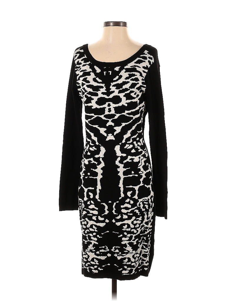 Robe Cocktail Laundry By Shelli Segal - Noire Et Crème, Taille 10, Bretelles Spaghetti, Occasion En Très Bon état