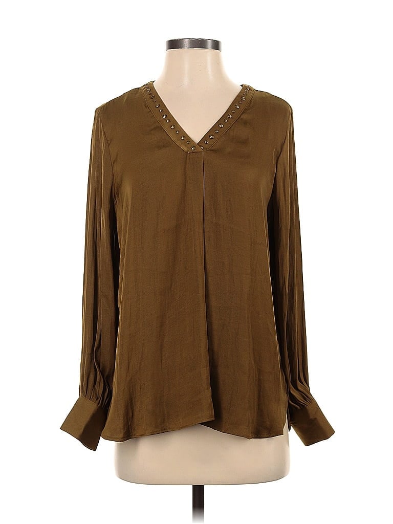 Catherine Malandrino 100% Polyester Brown Long Sleeve Blouse Size S - photo 1