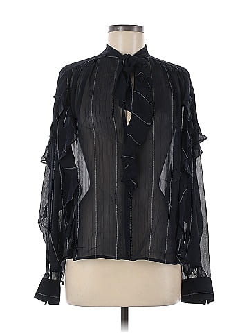 Joie Long Sleeve Silk Top (view 1)