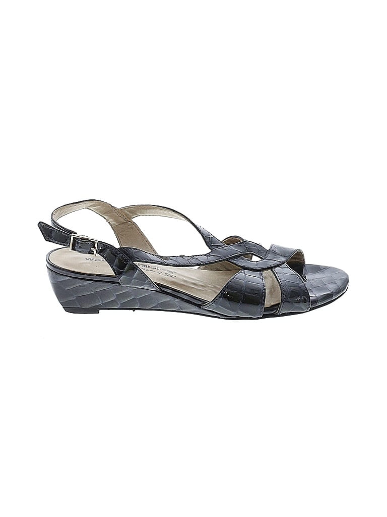 Walking Cradles Black Gray Wedges Size 6 1/2 - photo 1