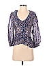 Saylor Blue 3/4 Sleeve Blouse Size S - photo 1