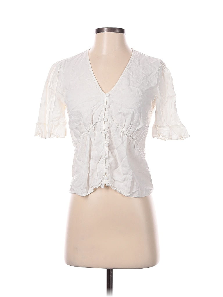 Blouse Manches Courtes Madewell - Taille 2XS, Blanc, Occasion Très Bon état