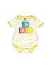 Svaha 100% Organic Cotton Color Block Yellow Short Sleeve Onesie 9-12 MO / 12 MO - photo 1