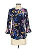 Sace Blue 3/4 Sleeve Blouse Size S - photo 1