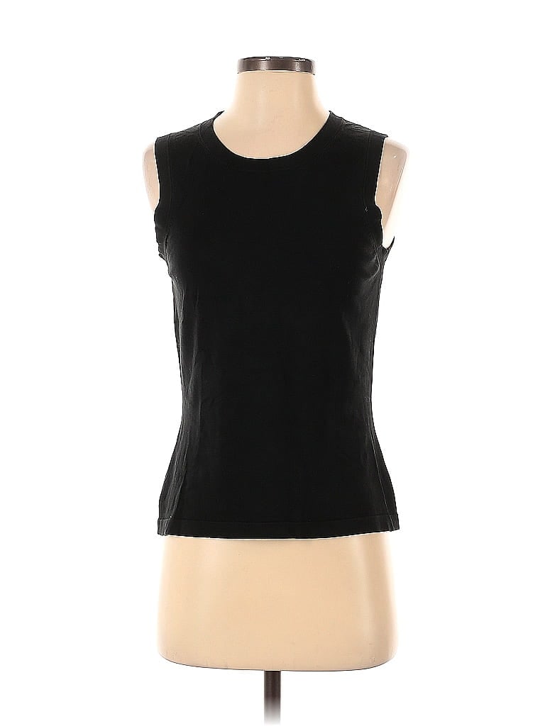 Pre-owned Banana Republic Silk Cardigan Sweater In Black