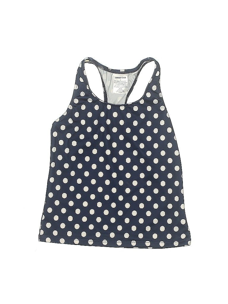 Click to view more detailed imagery on our partner's website Pre-owned Lands' End Kids' Tank Top Blue Halter Neckline Tops