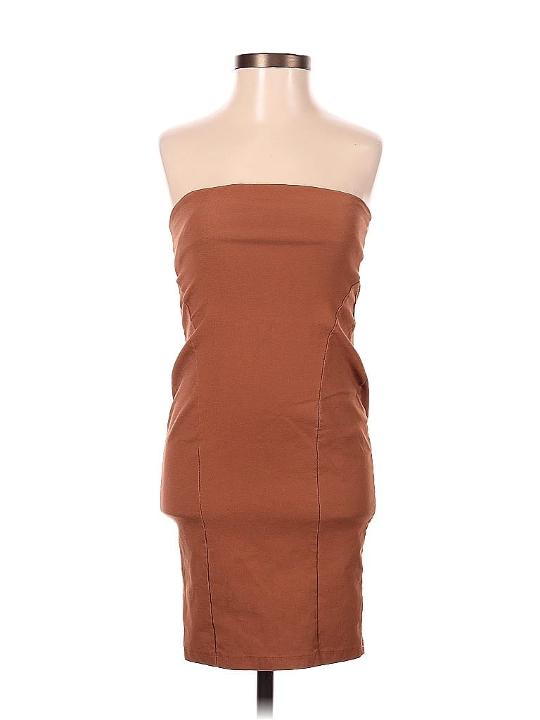 Pre-owned Assorted Brands Casual Dress In Brown