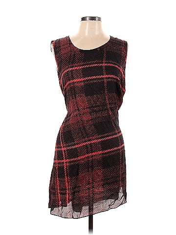 McQ Alexander McQueen Asymmetric Plaid Mini Dress (view 1)