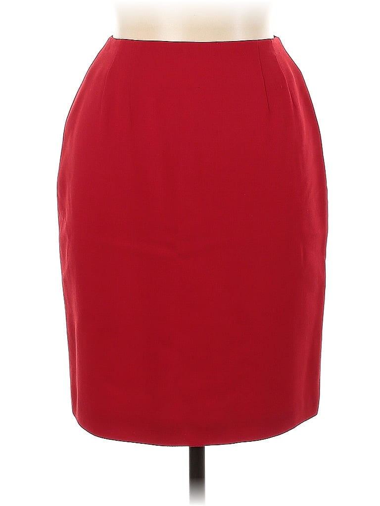 Pre-owned Linda Allard Ellen Tracy Wool Skirt