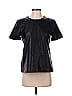 SAMBAG Metallic Black Short Sleeve Top Size S - photo 1