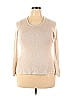One World 100% Acrylic Metallic Silver Pullover Sweater Size XL (petite) - photo 1