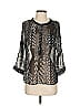 Express 100% Polyester Black 3/4 Sleeve Blouse Size XS - photo 1