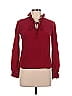 Annelore Burgundy Long Sleeve Blouse Size 6 - photo 1