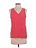 Ecru 100% Polyester Red Pink Sleeveless Blouse Size XS - photo 1