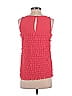 Ecru 100% Polyester Red Pink Sleeveless Blouse Size XS - photo 2