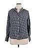 J.Crew Checkered-gingham Black Long Sleeve Button-Down Shirt Size 14 - photo 1