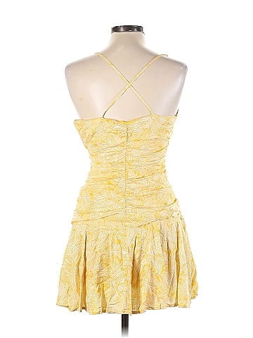 Zara Yellow Cocktail Dress Size M - 45% off | ThredUp