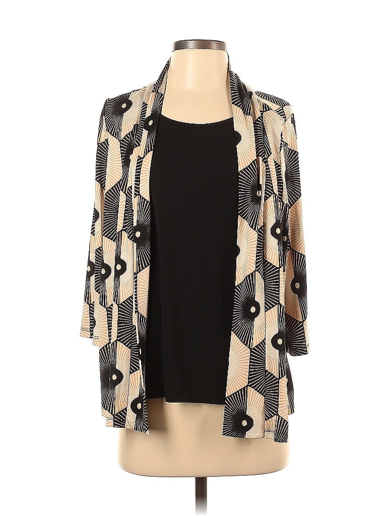 Click to view more detailed imagery on our partner's website Pre-owned Emily Rose 3/4 Sleeve Top Tan Cowl Neck Tops