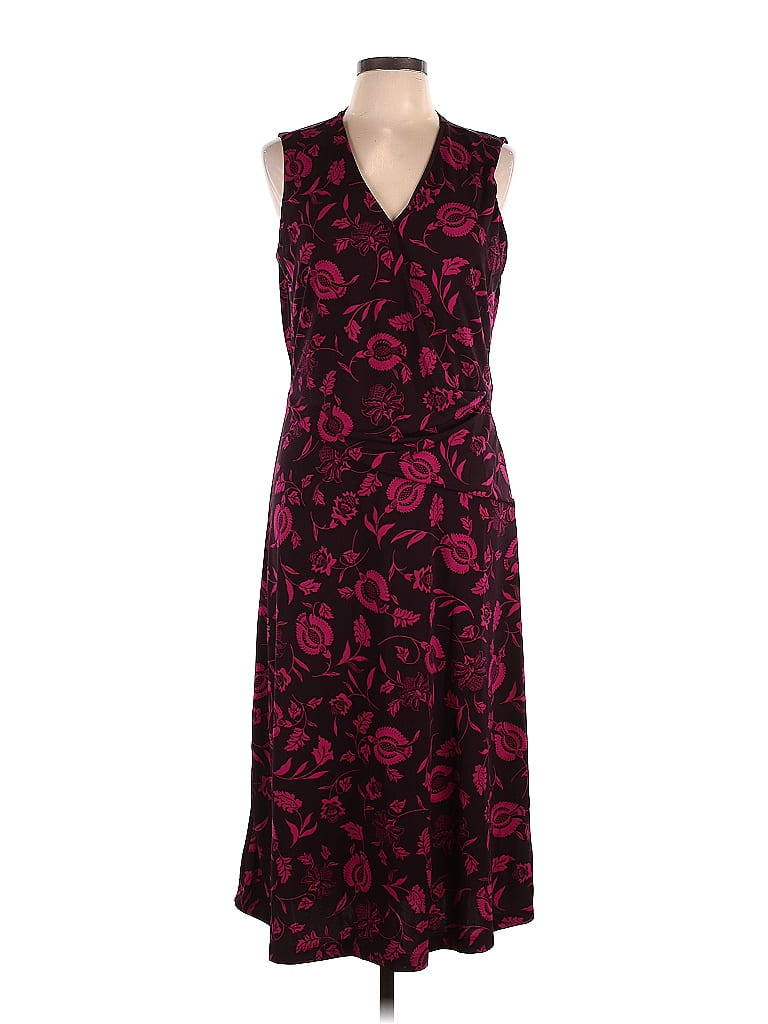 Ann Taylor Paisley Burgundy Cocktail Dress Size 12 - photo 1