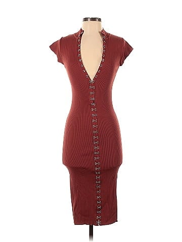 Zara Burgundy Cocktail Dress Size S - 50% off | ThredUp