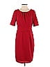 Ellen Tracy 100% Polyester Solid Red Casual Dress Size 1 (estimated) - photo 1