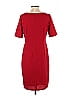 Ellen Tracy 100% Polyester Solid Red Casual Dress Size 1 (estimated) - photo 2
