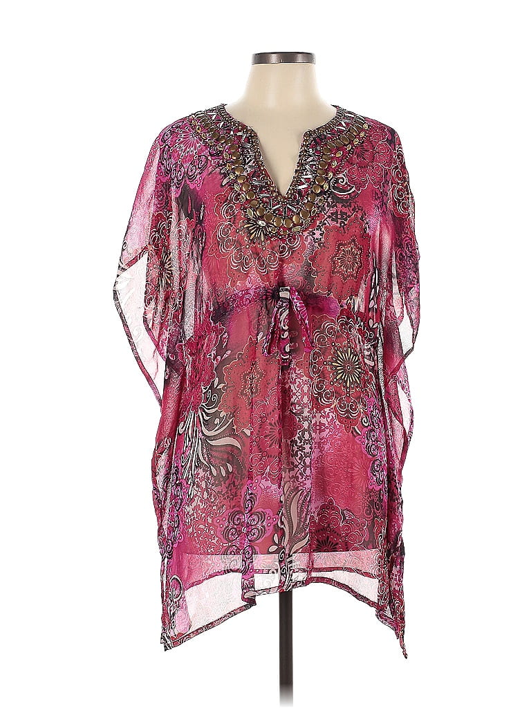 Pink Raviya Raviya 100% Polyester Pink Burgundy Swimsuit Cover Up Size L - 48% off ...
