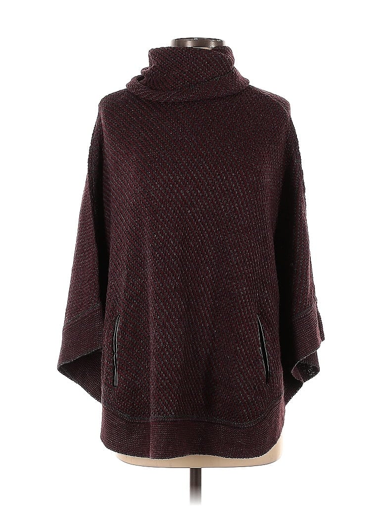 Pre-owned Romeo & Juliet Couture Poncho In Burgundy