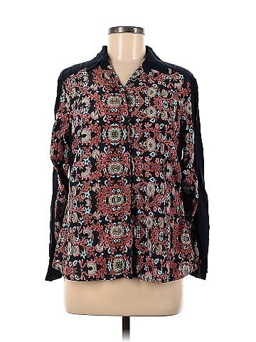 Pink Stitch Long Sleeve Blouse (view 1)