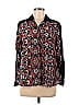 Pink Stitch 100% Polyester Paisley Black Long Sleeve Blouse Size 6 - photo 1