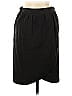 Giorgio Armani Solid Black Gray Silk Skirt Size EU (IT) 44 / US 8 - photo 1