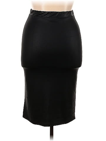 Rainbow Faux Leather Skirt (view 2)