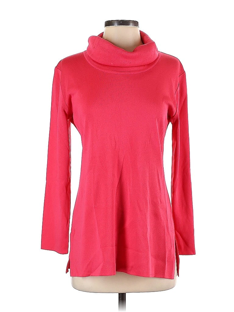 Pre-owned Misook Turtleneck Sweater In Pink