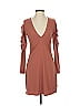 Express Solid Brown Cocktail Dress Size S - photo 1