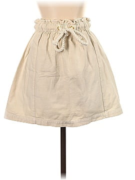 Athleta Solid Ivory Casual Skirt Size 6 (tall)