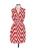 Peach Love Cream California 100% Polyester Chevron-herringbone Red Casual Dress Size L - photo 1