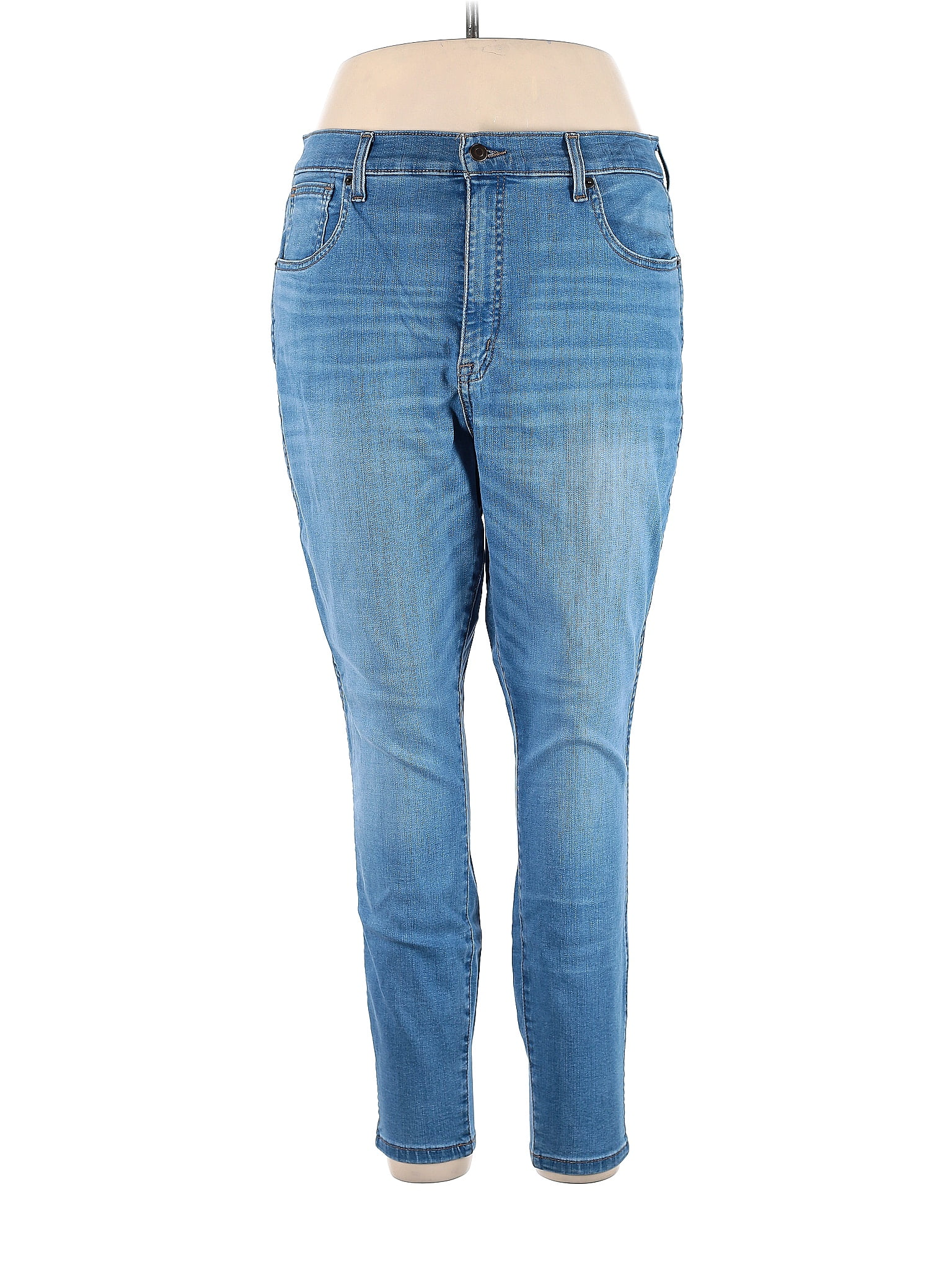 KIRKLAND Signature Solid Blue Jeans Size 18 (Plus) 32 off ThredUp