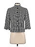 Carlisle 100% Cotton Houndstooth Gray Blazer Size 0 - photo 1