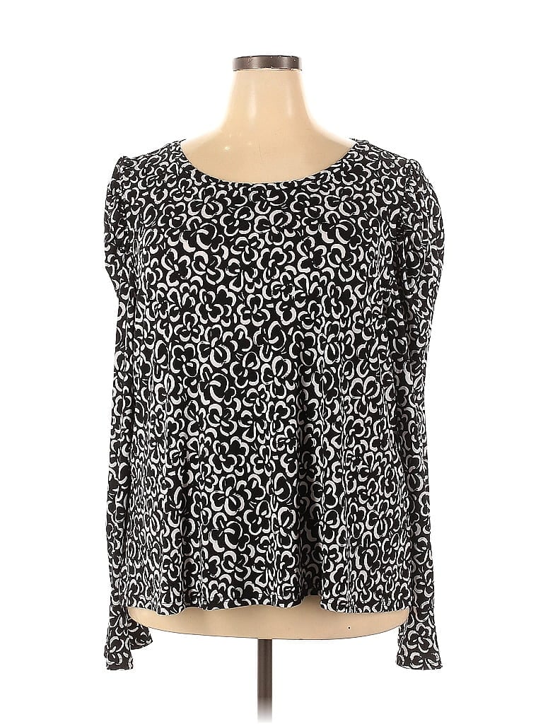 Leota Black 3/4 Sleeve T-Shirt Size 3X - photo 1