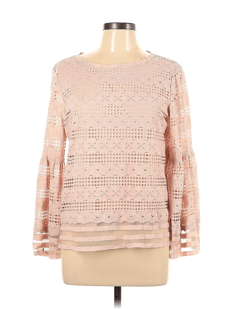 Pre-owned Max Studio Long Sleeve Blouse In Pink