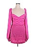 NBD 100% Polyester Pink Long Sleeve Blouse Size XL - photo 1
