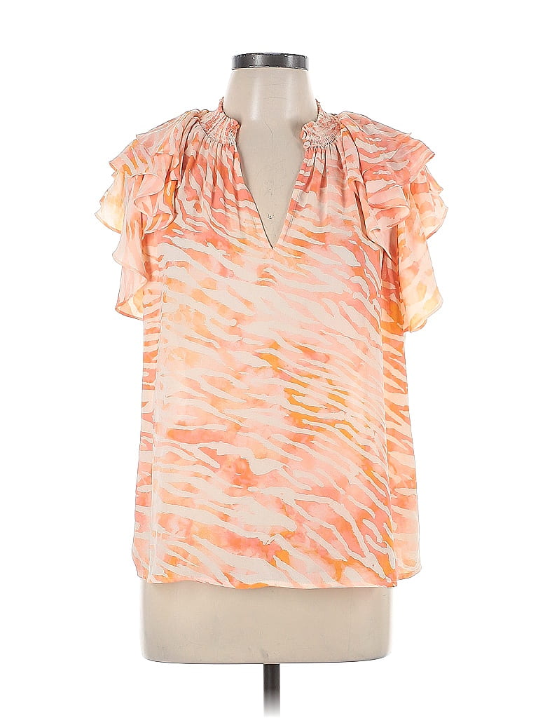 Pre-owned Dr2 Short Sleeve Blouse In Orange