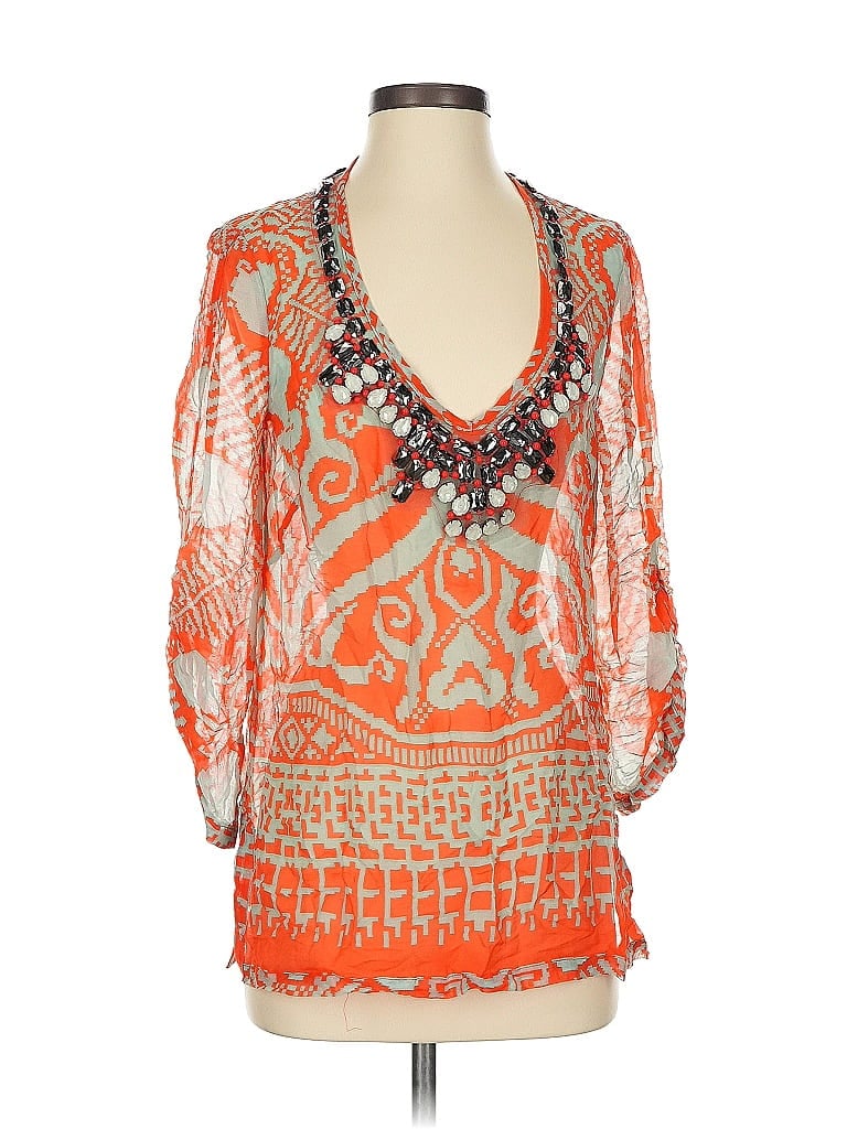 Pre-owned An Original Milly Of New York 3/4 Sleeve Blouse