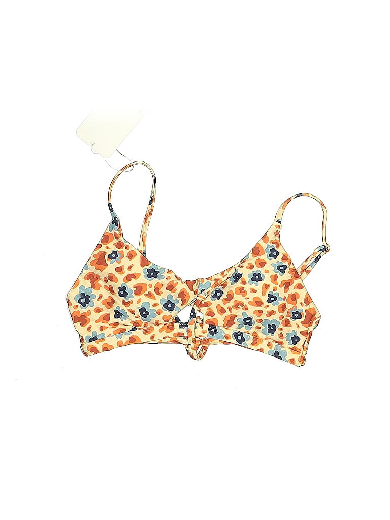 Midori Floral Orange Swimsuit Top Size S - photo 1