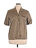 Doncaster Sport Tan Short Sleeve Blouse Size 16 - photo 1