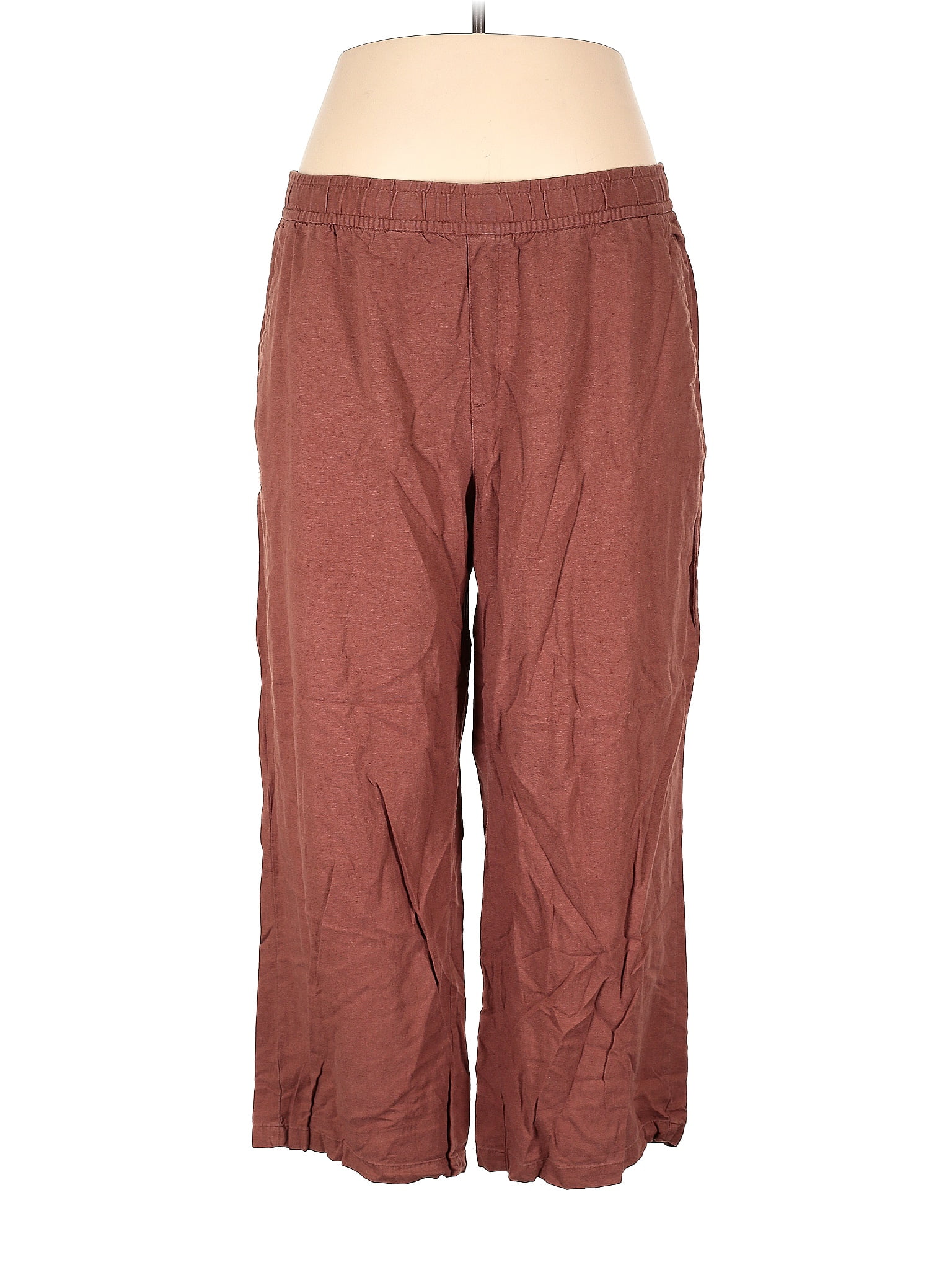 Old Navy Brown Linen Pants Size XL 37 off ThredUp